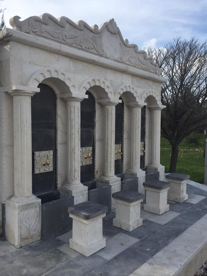 kalker , kesme yonu taşı , çeşme , şadırvan , bağ evi , villa