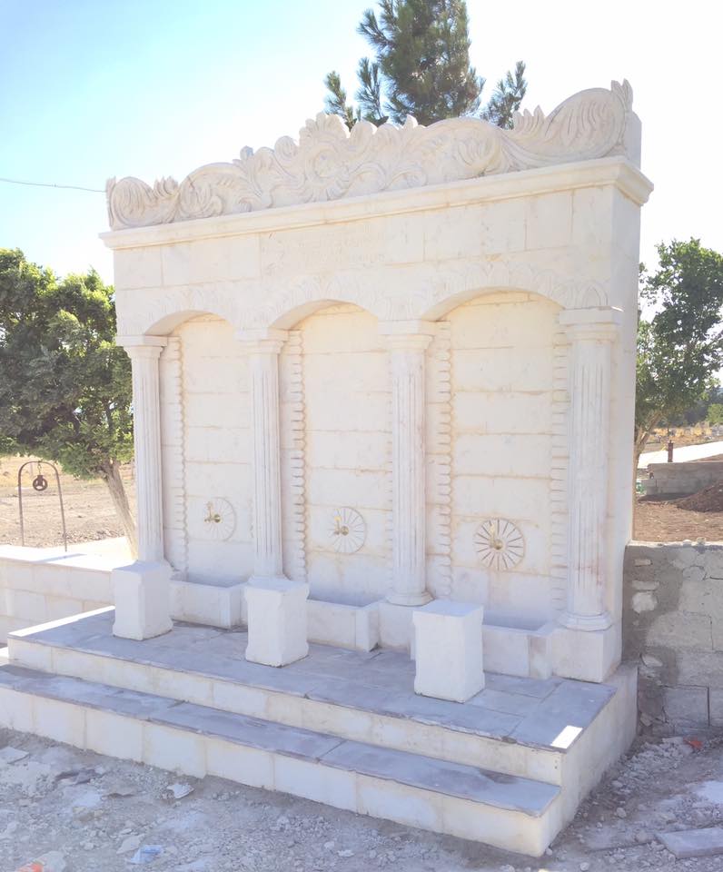 kalker , kesme yonu taşı , çeşme , şadırvan , bağ evi , villa